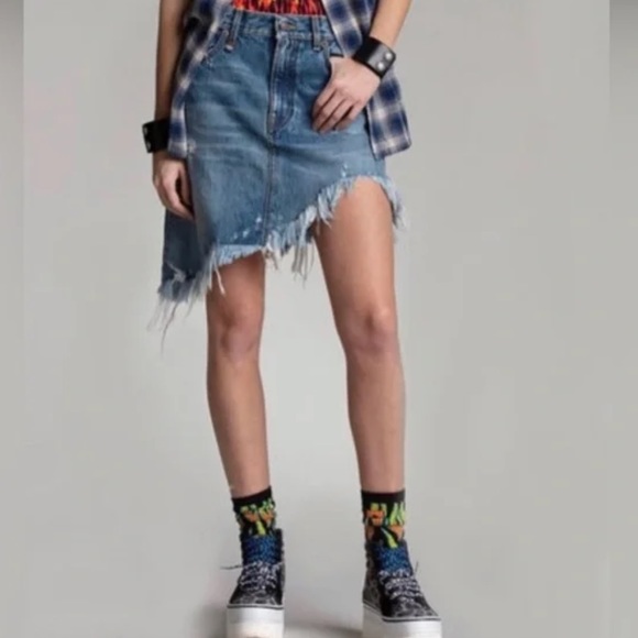 Brand New - R13 Asymmetrical Denim Skirts - Picture 11 of 12